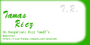 tamas ricz business card